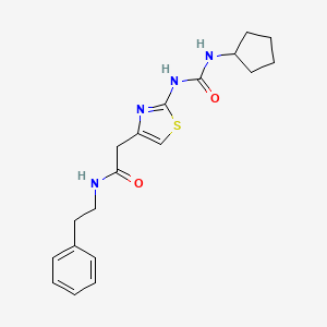 2-(2-(3-cyclopentylureido)thiazol-4-yl)-N-phenethylacetamide