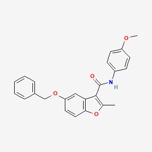 molecular formula C24H21NO4 B11276630 5-(benzyloxy)-N-(4-methoxyphenyl)-2-methyl-1-benzofuran-3-carboxamide 