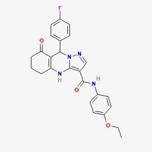 N-(4-ethoxyphenyl)-9-(4-fluorophenyl)-8-oxo-4,5,6,7,8,9-hexahydropyrazolo[5,1-b]quinazoline-3-carboxamide