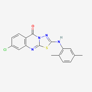 8-Chloro-2-[(2,5-dimethylphenyl)amino]-5H-[1,3,4]thiadiazolo[2,3-B]quinazolin-5-one