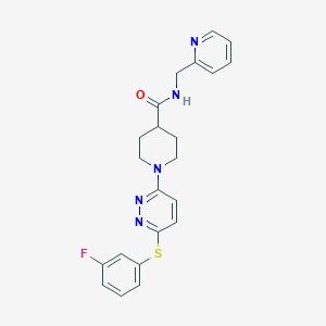 1-(6-((3-fluorophenyl)thio)pyridazin-3-yl)-N-(pyridin-2-ylmethyl)piperidine-4-carboxamide