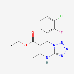 Ethyl 7-(3-chloro-2-fluorophenyl)-5-methyl-4,7-dihydrotetrazolo[1,5-a]pyrimidine-6-carboxylate