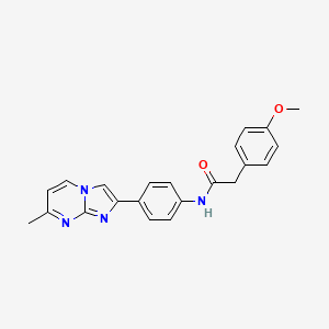 2-(4-Methoxyphenyl)-N-(4-{7-methylimidazo[1,2-A]pyrimidin-2-YL}phenyl)acetamide