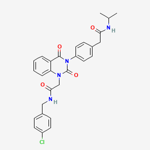 2-{4-[1-{2-[(4-chlorobenzyl)amino]-2-oxoethyl}-2,4-dioxo-1,4-dihydroquinazolin-3(2H)-yl]phenyl}-N-isopropylacetamide