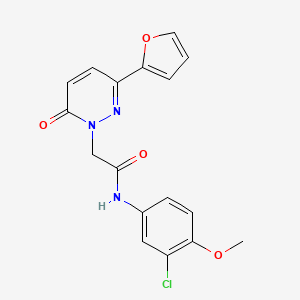 molecular formula C17H14ClN3O4 B11276771 N-(3-chloro-4-methoxyphenyl)-2-(3-(furan-2-yl)-6-oxopyridazin-1(6H)-yl)acetamide 