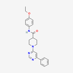 molecular formula C24H26N4O2 B11276786 N-(4-ethoxyphenyl)-1-(6-phenylpyrimidin-4-yl)piperidine-4-carboxamide 