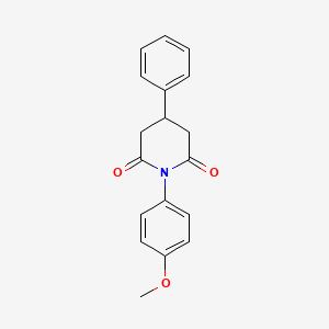 molecular formula C18H17NO3 B11276809 1-(4-Methoxyphenyl)-4-phenylpiperidine-2,6-dione 