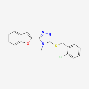 3-(1-benzofuran-2-yl)-5-[(2-chlorobenzyl)sulfanyl]-4-methyl-4H-1,2,4-triazole