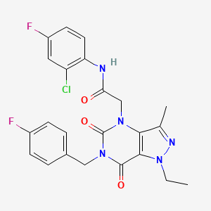 N-(2-chloro-4-fluorophenyl)-2-(1-ethyl-6-(4-fluorobenzyl)-3-methyl-5,7-dioxo-6,7-dihydro-1H-pyrazolo[4,3-d]pyrimidin-4(5H)-yl)acetamide