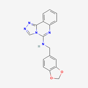 molecular formula C17H13N5O2 B11276857 N-(1,3-benzodioxol-5-ylmethyl)[1,2,4]triazolo[4,3-c]quinazolin-5-amine 