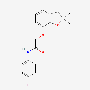 2-((2,2-dimethyl-2,3-dihydrobenzofuran-7-yl)oxy)-N-(4-fluorophenyl)acetamide