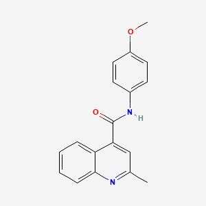 molecular formula C18H16N2O2 B11276912 N-(4-methoxyphenyl)-2-methylquinoline-4-carboxamide 