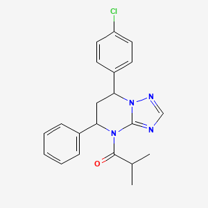 1-[7-(4-chlorophenyl)-5-phenyl-6,7-dihydro[1,2,4]triazolo[1,5-a]pyrimidin-4(5H)-yl]-2-methylpropan-1-one