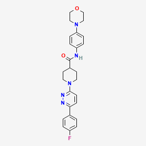 molecular formula C26H28FN5O2 B11276924 1-(6-(4-fluorophenyl)pyridazin-3-yl)-N-(4-morpholinophenyl)piperidine-4-carboxamide 