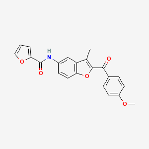 N-[2-(4-methoxybenzoyl)-3-methyl-1-benzofuran-5-yl]-2-furamide