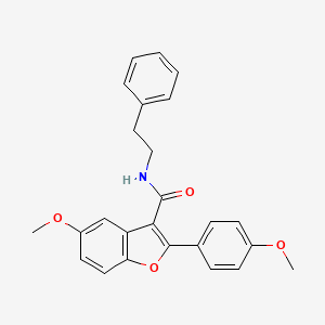 5-methoxy-2-(4-methoxyphenyl)-N-(2-phenylethyl)-1-benzofuran-3-carboxamide