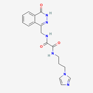 molecular formula C17H18N6O3 B11276973 N-[3-(1H-imidazol-1-yl)propyl]-N'-[(4-oxo-3,4-dihydrophthalazin-1-yl)methyl]ethanediamide 