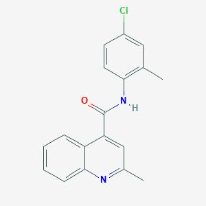 molecular formula C18H15ClN2O B11276980 N-(4-chloro-2-methylphenyl)-2-methylquinoline-4-carboxamide CAS No. 850349-01-8