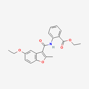 Ethyl 2-{[(5-ethoxy-2-methyl-1-benzofuran-3-yl)carbonyl]amino}benzoate