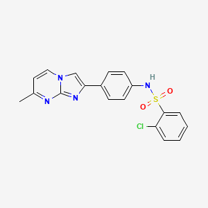 2-chloro-N-(4-(7-methylimidazo[1,2-a]pyrimidin-2-yl)phenyl)benzenesulfonamide