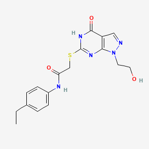 N-(4-ethylphenyl)-2-((1-(2-hydroxyethyl)-4-oxo-4,5-dihydro-1H-pyrazolo[3,4-d]pyrimidin-6-yl)thio)acetamide