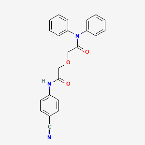 molecular formula C23H19N3O3 B11277058 2-{2-[(4-cyanophenyl)amino]-2-oxoethoxy}-N,N-diphenylacetamide 