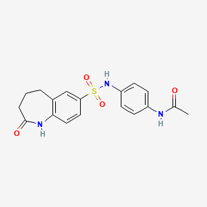 molecular formula C18H19N3O4S B11277060 N-(4-{[(2-oxo-2,3,4,5-tetrahydro-1H-1-benzazepin-7-yl)sulfonyl]amino}phenyl)acetamide 