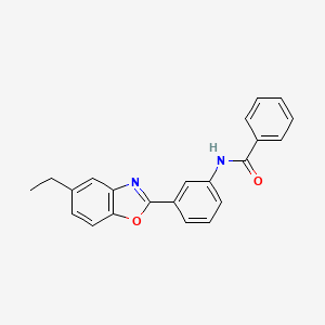 molecular formula C22H18N2O2 B11277088 N-[3-(5-ethyl-1,3-benzoxazol-2-yl)phenyl]benzamide 