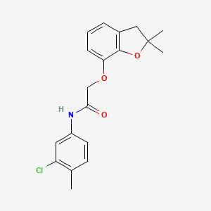 N-(3-chloro-4-methylphenyl)-2-[(2,2-dimethyl-2,3-dihydro-1-benzofuran-7-yl)oxy]acetamide