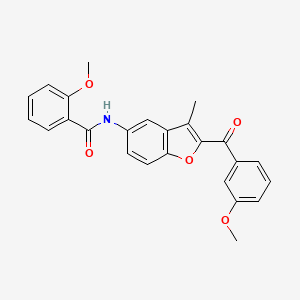 2-methoxy-N-[2-(3-methoxybenzoyl)-3-methyl-1-benzofuran-5-yl]benzamide