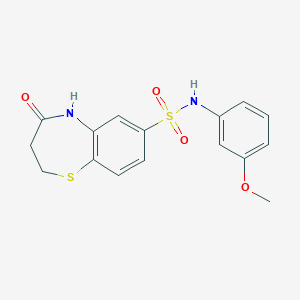 N-(3-methoxyphenyl)-4-oxo-2,3,4,5-tetrahydro-1,5-benzothiazepine-7-sulfonamide