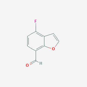 molecular formula C9H5FO2 B112772 4-氟苯并呋喃-7-甲醛 CAS No. 555155-07-2