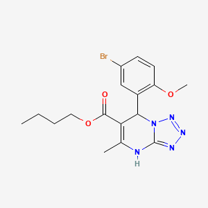 molecular formula C17H20BrN5O3 B11277211 Butyl 7-(5-bromo-2-methoxyphenyl)-5-methyl-4,7-dihydrotetrazolo[1,5-a]pyrimidine-6-carboxylate 