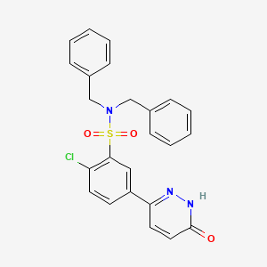 molecular formula C24H20ClN3O3S B11277268 N,N-dibenzyl-2-chloro-5-(6-oxo-1,6-dihydropyridazin-3-yl)benzenesulfonamide 