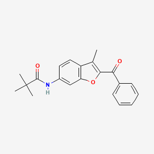 N-(2-benzoyl-3-methyl-1-benzofuran-6-yl)-2,2-dimethylpropanamide