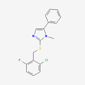 2-((2-chloro-6-fluorobenzyl)thio)-1-methyl-5-phenyl-1H-imidazole