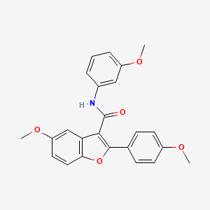 5-methoxy-N-(3-methoxyphenyl)-2-(4-methoxyphenyl)-1-benzofuran-3-carboxamide