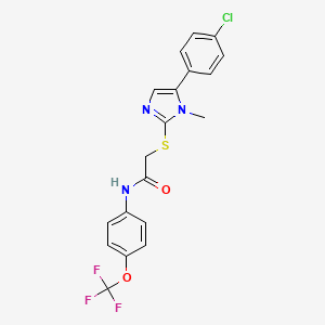 2-((5-(4-chlorophenyl)-1-methyl-1H-imidazol-2-yl)thio)-N-(4-(trifluoromethoxy)phenyl)acetamide