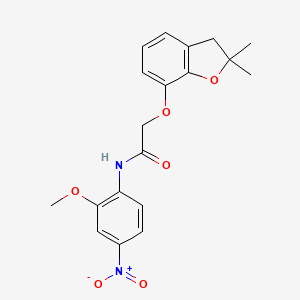 2-[(2,2-dimethyl-2,3-dihydro-1-benzofuran-7-yl)oxy]-N-(2-methoxy-4-nitrophenyl)acetamide