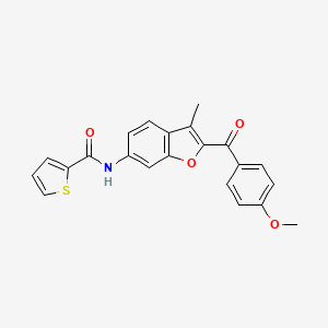 N-[2-(4-methoxybenzoyl)-3-methyl-1-benzofuran-6-yl]thiophene-2-carboxamide