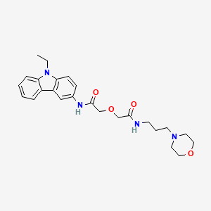 2-{2-[(9-ethyl-9H-carbazol-3-yl)amino]-2-oxoethoxy}-N-[3-(morpholin-4-yl)propyl]acetamide