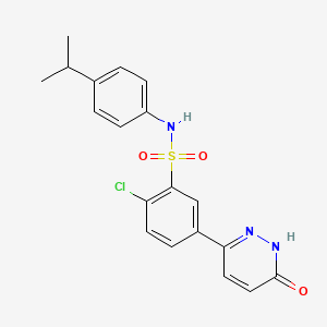 2-chloro-5-(6-oxo-1,6-dihydropyridazin-3-yl)-N-[4-(propan-2-yl)phenyl]benzenesulfonamide