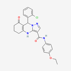 9-(2-chlorophenyl)-N-(4-ethoxyphenyl)-8-oxo-4,5,6,7,8,9-hexahydropyrazolo[5,1-b]quinazoline-3-carboxamide