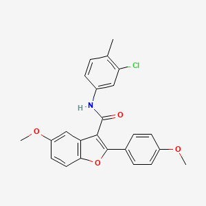 N-(3-chloro-4-methylphenyl)-5-methoxy-2-(4-methoxyphenyl)-1-benzofuran-3-carboxamide