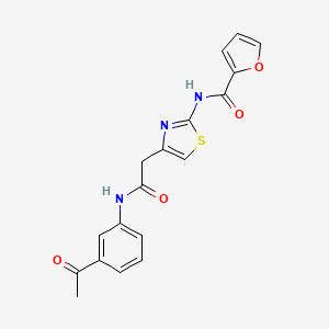 N-(4-(2-((3-acetylphenyl)amino)-2-oxoethyl)thiazol-2-yl)furan-2-carboxamide