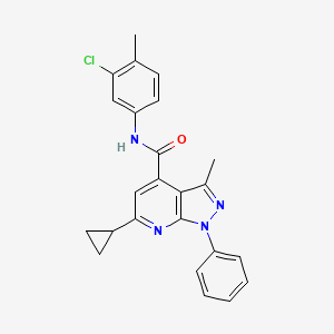 N-(3-chloro-4-methylphenyl)-6-cyclopropyl-3-methyl-1-phenyl-1H-pyrazolo[3,4-b]pyridine-4-carboxamide