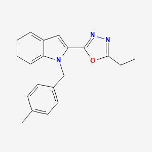 2-(5-Ethyl-1,3,4-oxadiazol-2-YL)-1-[(4-methylphenyl)methyl]-1H-indole