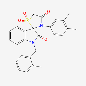 3'-(3,4-Dimethylphenyl)-1-(2-methylbenzyl)spiro[indoline-3,2'-thiazolidine]-2,4'-dione 1',1'-dioxide