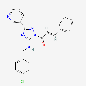 (2E)-1-{5-[(4-chlorobenzyl)amino]-3-(pyridin-3-yl)-1H-1,2,4-triazol-1-yl}-3-phenylprop-2-en-1-one