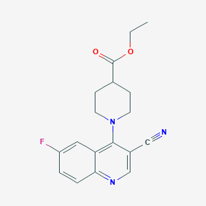 Ethyl 1-(3-cyano-6-fluoroquinolin-4-yl)piperidine-4-carboxylate